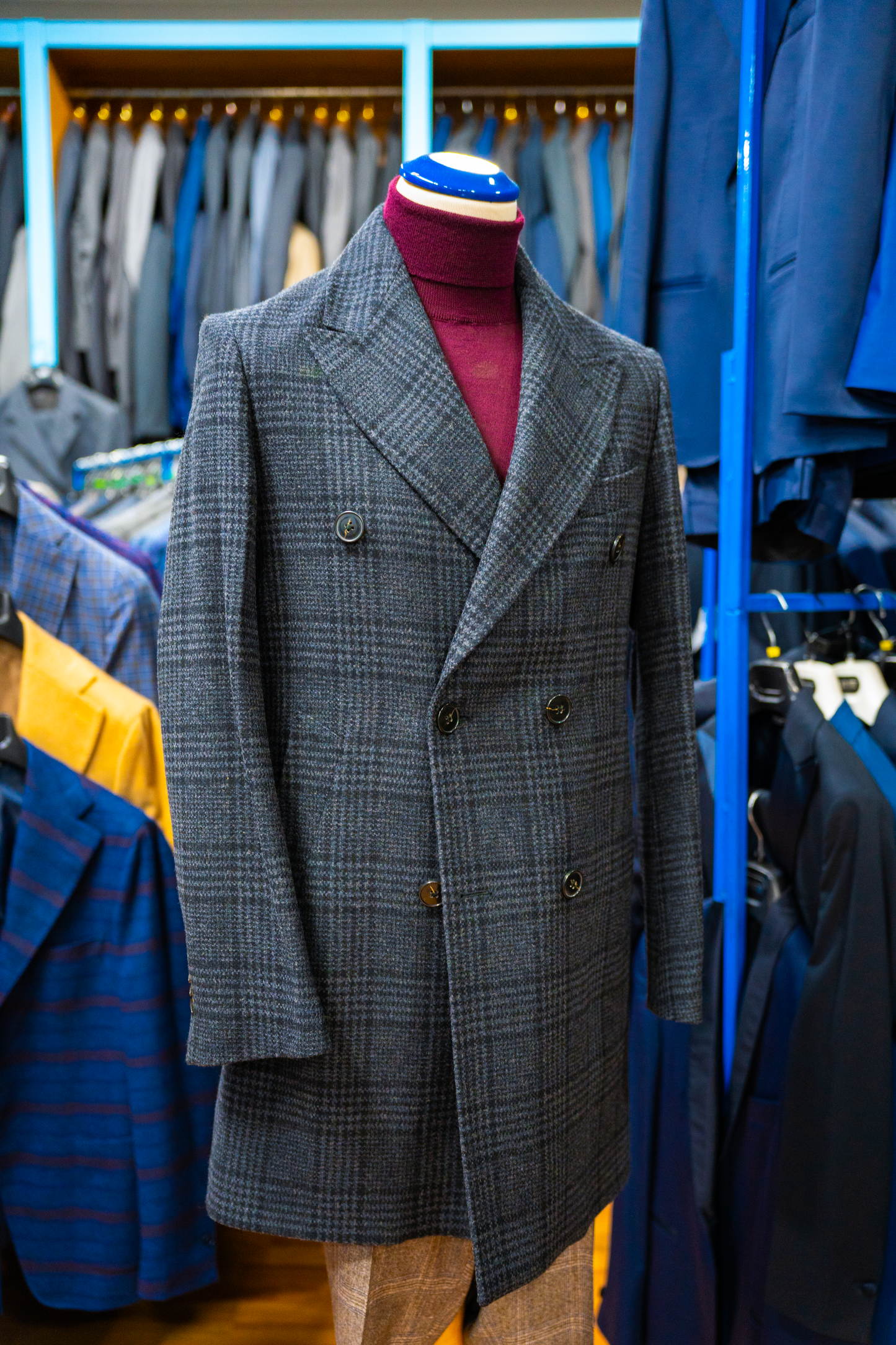 CAPPOTTO BLU DOPPIOPETTO PRINCIPE DI GALLES