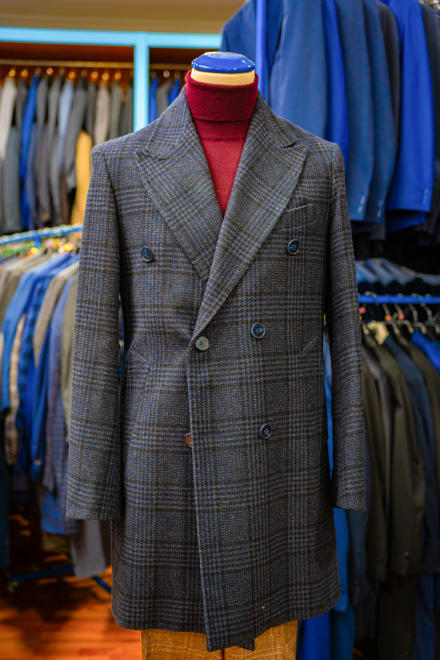 CAPPOTTO BLU DOPPIOPETTO PRINCIPE DI GALLES